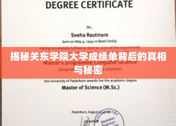 关东学院成绩单，揭开学术成就的神秘面纱
