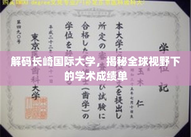 解码长崎国际大学，揭秘全球视野下的学术成绩单