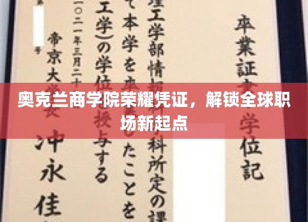 奥克兰商学院荣耀通行证，开启国际职场新征程