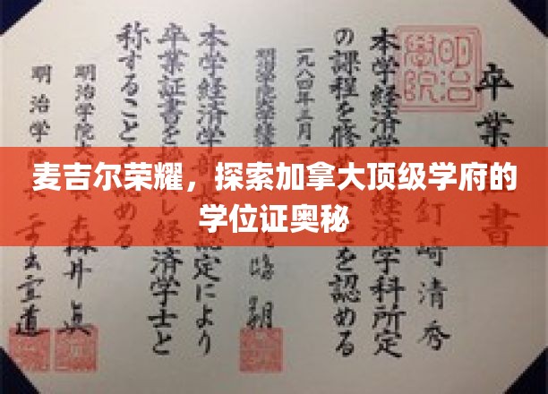 麦吉尔荣耀，探索加拿大顶级学府的学位证奥秘
