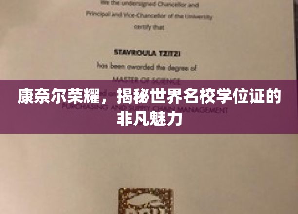 康奈尔荣耀，揭秘世界名校学位证的非凡魅力