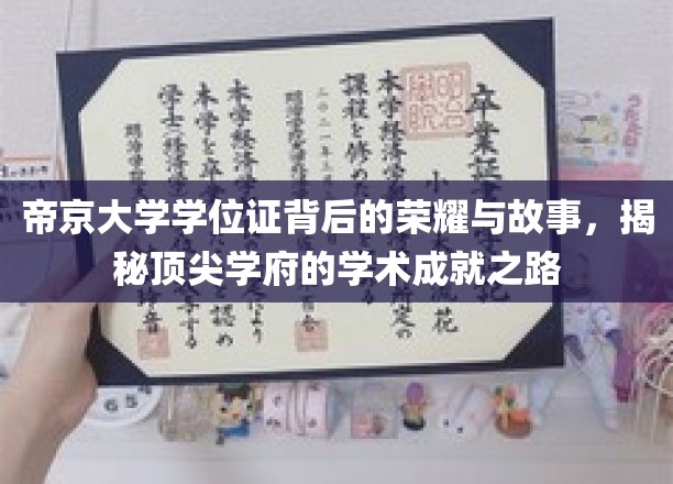 帝京荣耀，学位证背后的顶尖学府传奇与成就揭秘