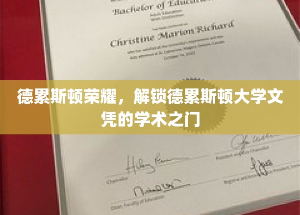 德累斯顿荣耀，解锁德累斯顿大学文凭的学术之门