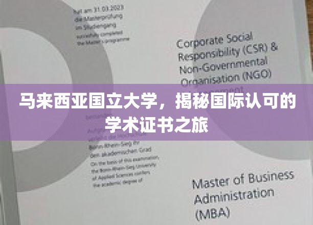 马来西亚国立大学，探寻国际认可的学术证书之旅