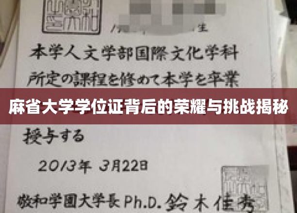 麻省大学学位证，荣耀之路上的非凡历程与砥砺前行