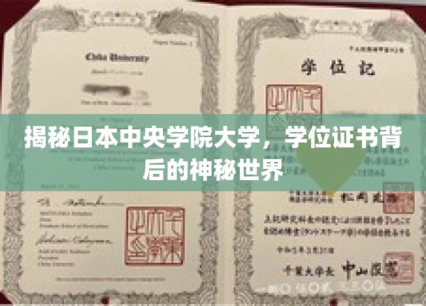 揭秘日本中央学院大学，学位证书背后的神秘世界