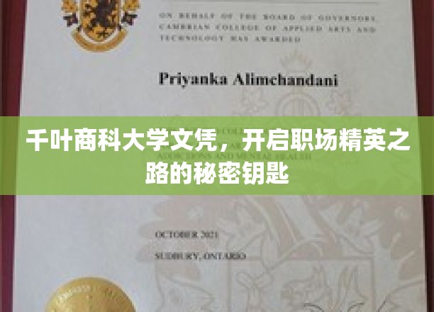 千叶商科大学文凭，开启职场精英之路的秘密钥匙