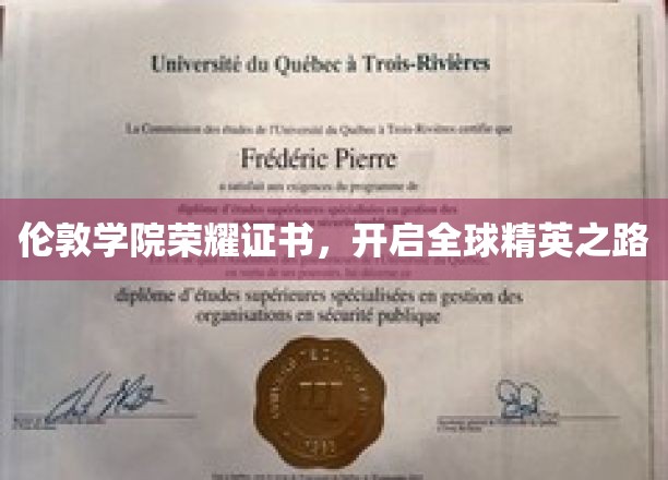 伦敦学院荣耀证书，引领世界精英迈向巅峰之路