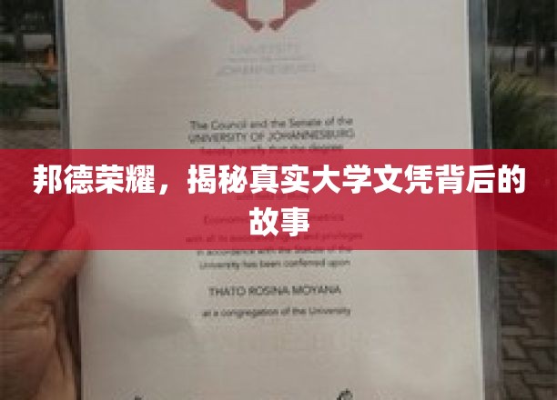 邦德荣耀，揭秘真实大学文凭背后的故事