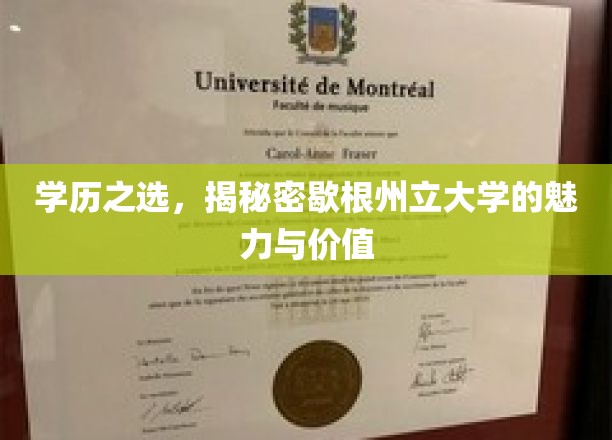 揭秘歇根州立大学，高学历背后的独特魅力与无限价值