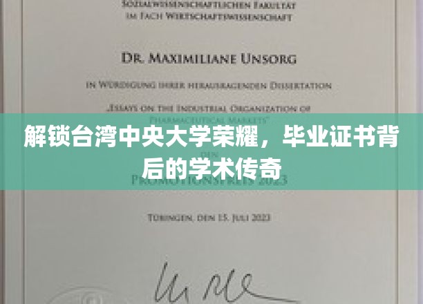 探秘中央大学毕业生证，揭开学术辉煌背后的秘密印记