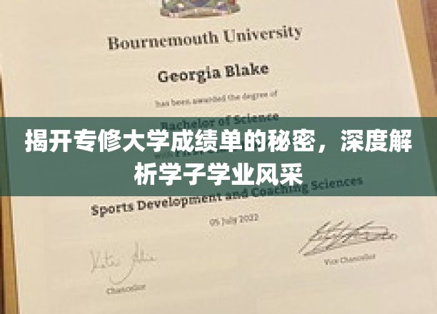 探寻专修学子成绩单背后的故事，揭秘学业成就的多彩画卷