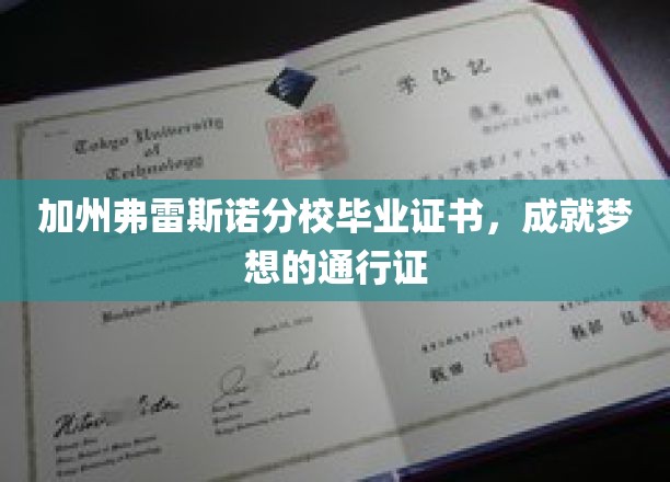加州弗雷斯诺分校毕业证书，成就梦想的通行证