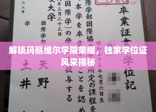 解锁玛丽维尔学院荣耀，独家学位证风采揭秘