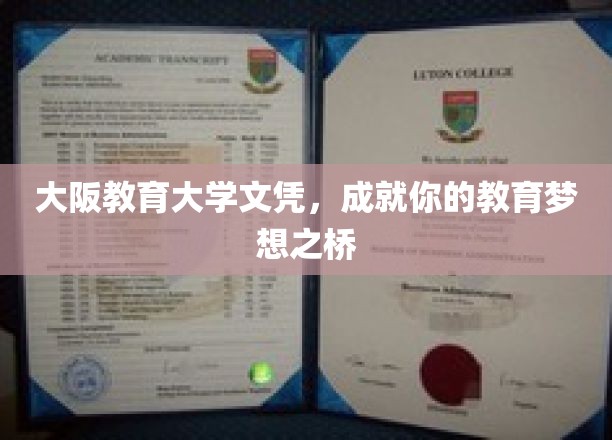 大阪教育大学文凭，成就你的教育梦想之桥
