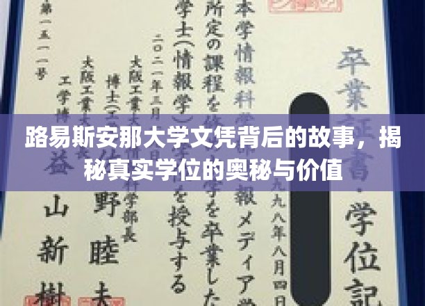 路易斯安那大学文凭背后的故事，揭秘真实学位的奥秘与价值