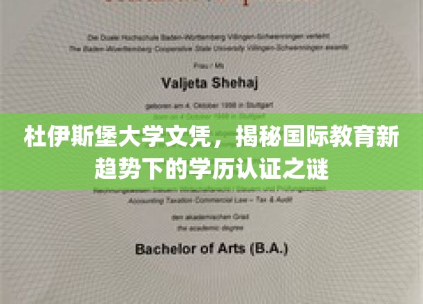 杜伊斯堡大学文凭解码，国际教育浪潮中的学历认证密码
