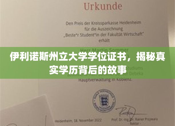 揭秘伊利诺斯州立大学，学位证书背后的真实学历传奇