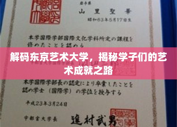 艺术殿堂的足迹，东京艺术大学学子的非凡成就之旅