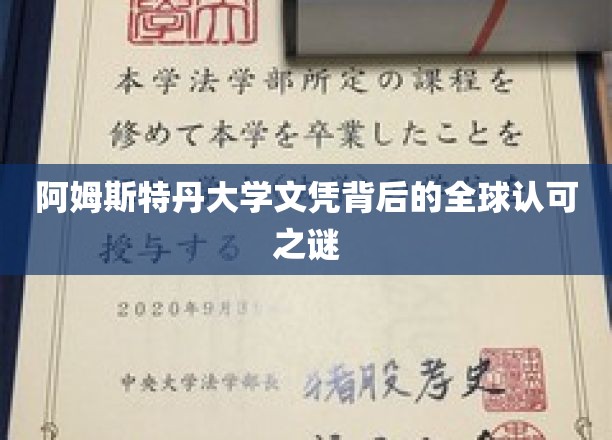 阿姆斯特丹大学文凭，国际认可的奥秘探寻