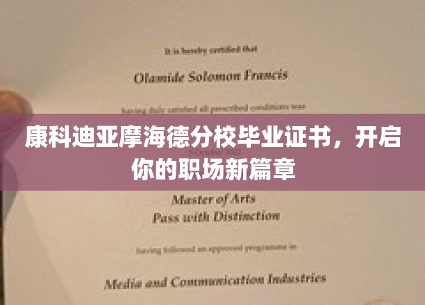 摩海德荣耀证书，引领未来职场新纪元