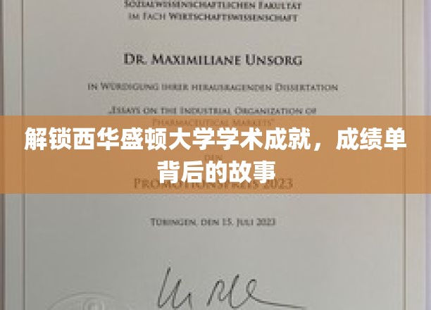 探寻西华盛顿大学卓越成就背后的精彩篇章