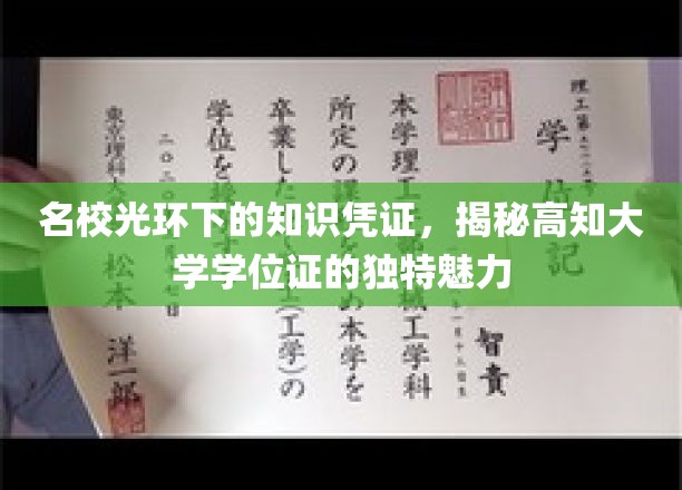 学位荣光，名校背后，探寻高知学历证的非凡魅力
