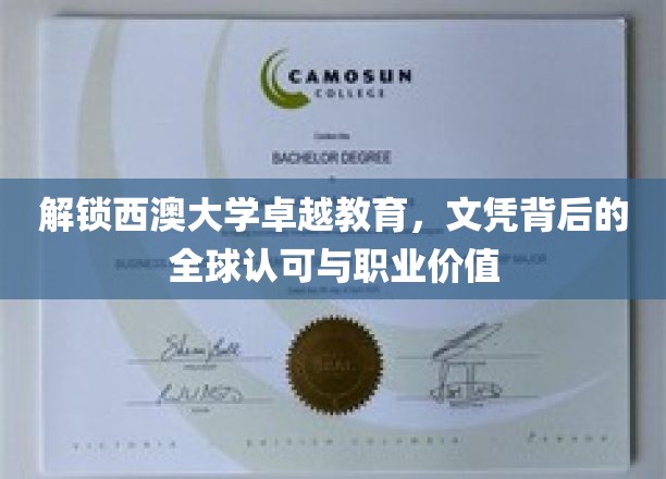 探索西澳大学的卓越教育，领略文凭背后的全球认可与职业价值