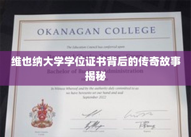 维也纳大学学位证书背后的传奇故事揭秘