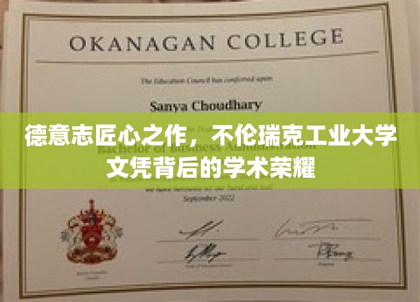 探寻德意志学术巅峰，不伦瑞克工业大学文凭背后的非凡荣耀