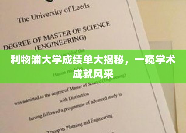 利物浦大学揭秘，学霸风采，成绩单背后的学术传奇
