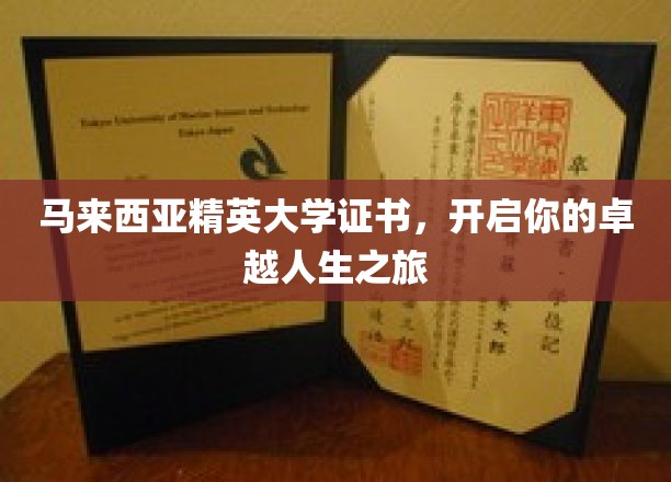 精英领航，马大证书助你踏步非凡人生征程