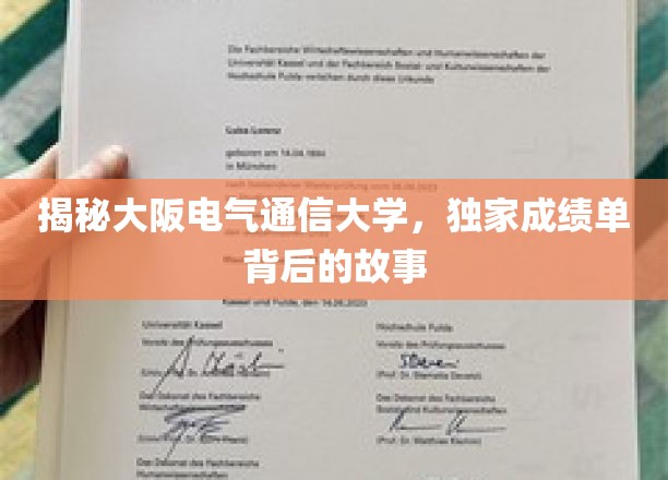 探秘大阪电气通信大学，揭秘学霸背后的不为人知成绩单