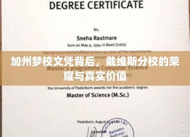 戴维斯分校，加州梦想的文凭背后，探寻荣耀与价值真谛