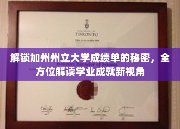 解锁加州州立大学成绩单的秘密，全方位解读学业成就新视角