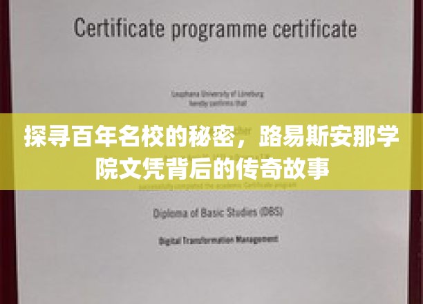探寻百年名校的秘密，路易斯安那学院文凭背后的传奇故事