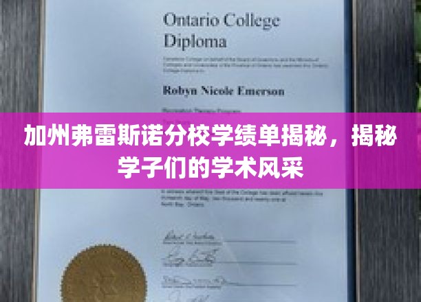 探寻加州弗雷斯诺分校学子卓越学绩背后的学术传奇