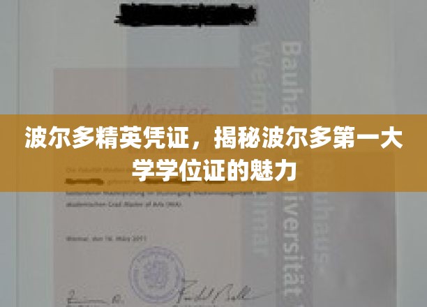 波尔多精英凭证，揭秘波尔多第一大学学位证的魅力
