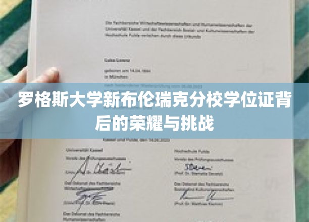 罗格斯大学新布伦瑞克分校，学位证的荣耀征程与背后的考验