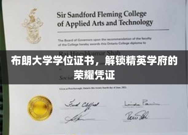 布朗大学学位证书，彰显精英学府的荣耀凭证