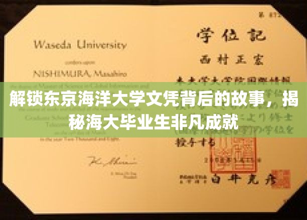 海大英才，浪尖翱翔，探寻东京海洋大学毕业生非凡成就之谜