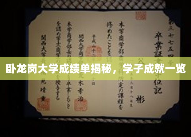 卧龙岗大学成绩单揭秘，学子成就一览