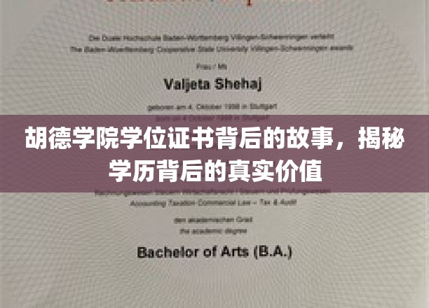 胡德学院证书之谜，探寻学历背后的深层价值与传奇故事