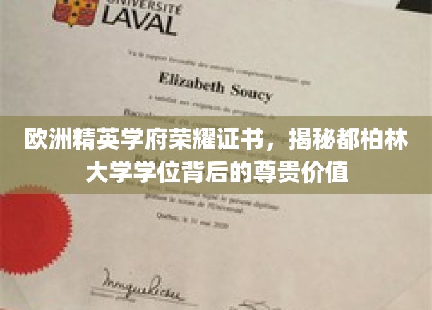 探寻都柏林大学荣耀学位，一纸证书背后的非凡价值