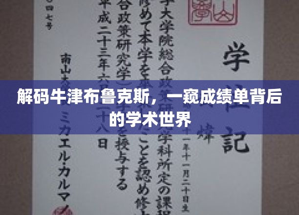 揭开牛津布鲁克斯成绩单的神秘面纱