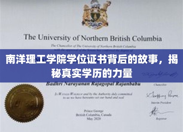 南洋理工学院学位证书背后的故事，探寻真实学历的深厚底蕴
