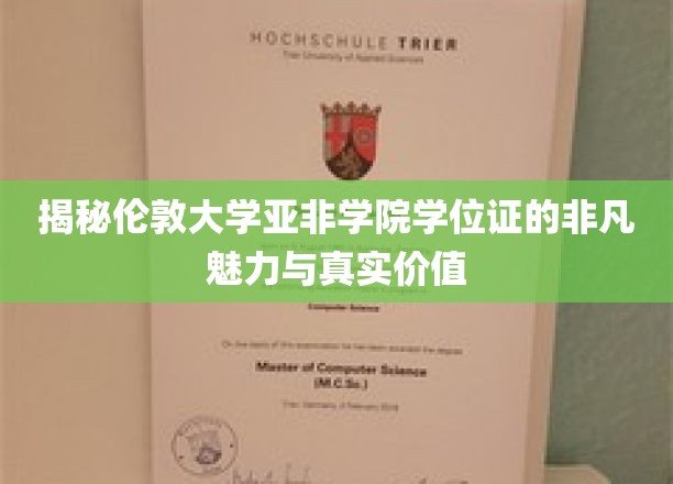 揭秘伦敦大学亚非学院学位证的非凡魅力与真实价值