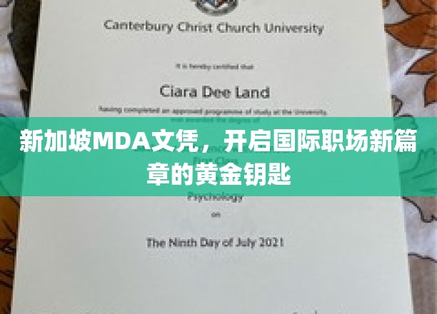 MDA新加坡文凭，助你解锁全球职场新机遇