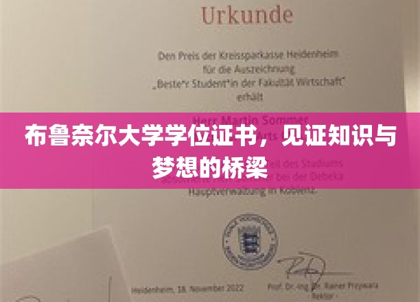 布鲁奈尔大学学位证书，见证知识与梦想的桥梁