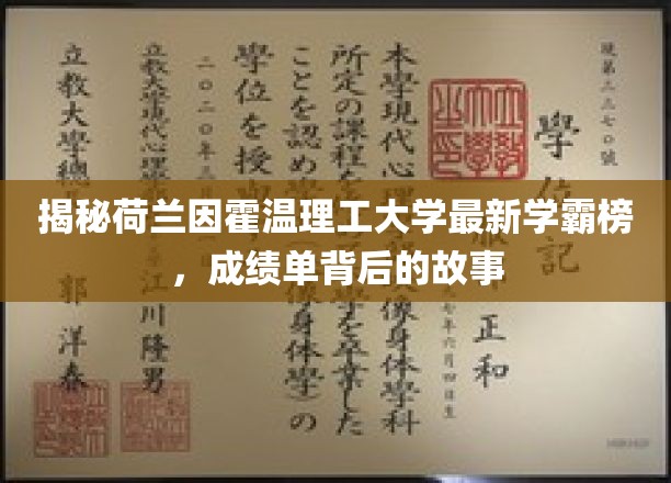 揭秘荷兰因霍温理工大学最新学霸榜，成绩单背后的故事